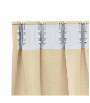 vidaXL Blackout Curtains with Rings 2 pcs Cream 245 x 140 cm Polyester
