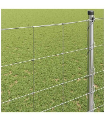 vidaXL Field Fence Silver