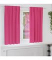 vidaXL Blackout Curtains with Rings 2 pcs Bright Pink 175 x 140 cm