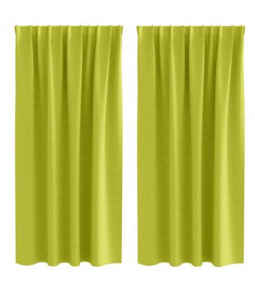 vidaXL Blackout Curtains with Rings 2 pcs Green 175 x 140 cm Polyester