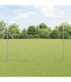 vidaXL Field Fence Silver