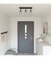 vidaXL Ceiling Spotlight Black 54 x 13 x 26 cm Glass and Metal