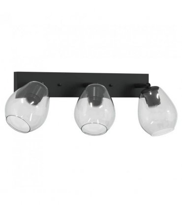 vidaXL Ceiling Spotlight Black 54 x 13 x 26 cm Glass and Metal