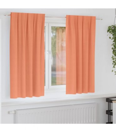 vidaXL Blackout Curtains with Rings 2 pcs Terracotta 175 x 140 cm