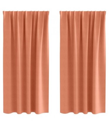 vidaXL Blackout Curtains with Rings 2 pcs Terracotta 175 x 140 cm