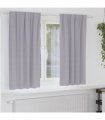vidaXL Blackout Curtains with Rings 2 pcs Metal Grey 175 x 140 cm