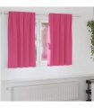 vidaXL Blackout Curtains with Rings 2 pcs Bright Pink 140 x 140 cm