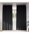 vidaXL Blackout Curtains with Rings 2 pcs Black 225 x 140 cm Polyester