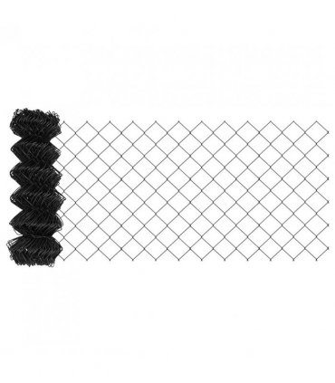 vidaXL Chain Link Fence 10 x 0.6 m Steel Grey