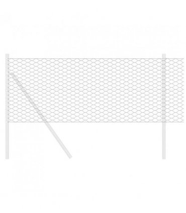vidaXL Hexagon Fence Grey 0.6 x 25 m PVC