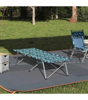 vidaXL Folding Camping Bed Folding Leaf Forest 194 x 62.5 x 42.5 cm