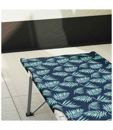 vidaXL Folding Camping Bed Folding Leaf Forest 194 x 62.5 x 42.5 cm