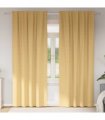 vidaXL Blackout Curtains with Rings 2 pcs Beige 225 x 140 cm Polyester