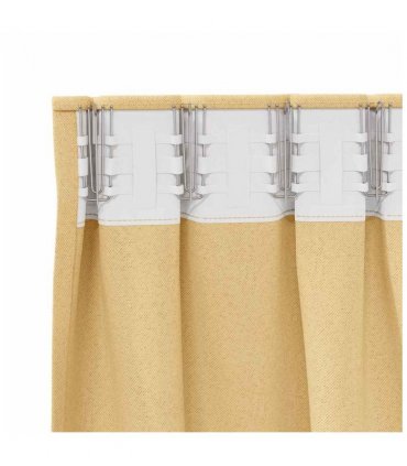 vidaXL Blackout Curtains with Rings 2 pcs Beige 225 x 140 cm Polyester