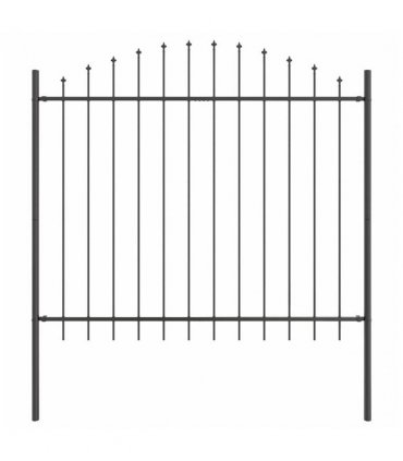 vidaXL Garden Fence Woerden Grey 170 x 165 cm Powder-Coated Steel