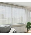 vidaXL Lace Curtain with Curtains Floral White 180 x 900 cm Polyester