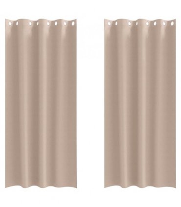 vidaXL Blackout Curtains with Rings 2 pcs Taupe 245 x 140 cm Polyester