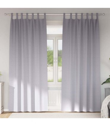 vidaXL Blackout Curtains with Rings 2 pcs Metal Grey 260 x 140 cm