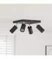 vidaXL Ceiling Spotlight with Spotlights Black 26 x 26 x 16 cm Metal
