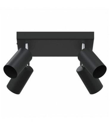 vidaXL Ceiling Spotlight with Spotlights Black 26 x 26 x 16 cm Metal