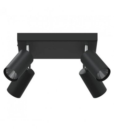 vidaXL Ceiling Spotlight with Spotlights Black 26 x 26 x 16 cm Metal