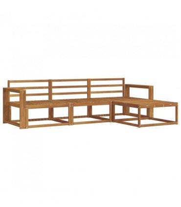 vidaXL Outdoor Sofa Set 4 pcs Natural Solid Acacia Wood
