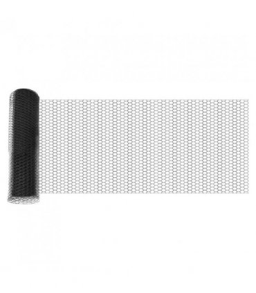 vidaXL Hexagon Fence Grey 0.8 x 25 m PVC