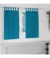 vidaXL Blackout Curtains with Rings 2 pcs Turquoise 140 x 140 cm