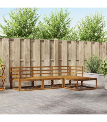 vidaXL Outdoor Sofa Set 4 pcs Natural Solid Acacia Wood