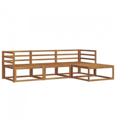 vidaXL Outdoor Sofa Set 4 pcs Natural Solid Acacia Wood