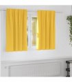 vidaXL Blackout Curtains with Rings 2 pcs Mustard Yellow 140 x 140 cm