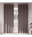 vidaXL Blackout Curtains with Rings 2 pcs Dark Brown 260 x 140 cm