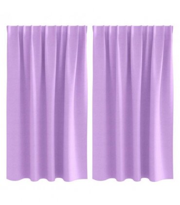 vidaXL Blackout Curtains with Rings 2 pcs Purple 140 x 140 cm
