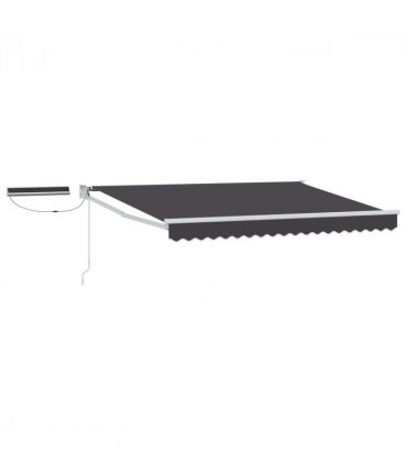 vidaXL Electric Retractable Awning Anthracite and White 3 x 2.5 m
