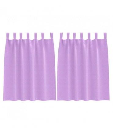 vidaXL Blackout Curtains with Rings 2 pcs Purple 140 x 140 cm