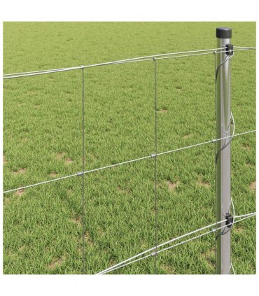 vidaXL Field Fence Silver