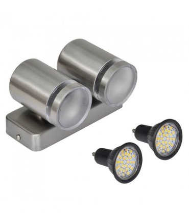 vidaXL LED Wall Lamp Stainless Steel Down with Cone Head