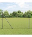 vidaXL Hexagon Fence Grey 1.6 x 25 m PVC