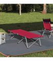 vidaXL Folding Camping Bed Red 194 x 62.5 x 42.5 cm Oxford and Steel