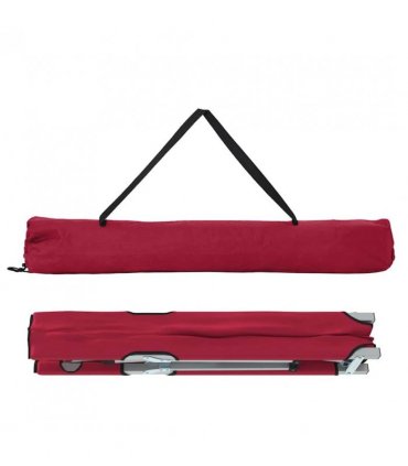 vidaXL Folding Camping Bed Red 194 x 62.5 x 42.5 cm Oxford and Steel