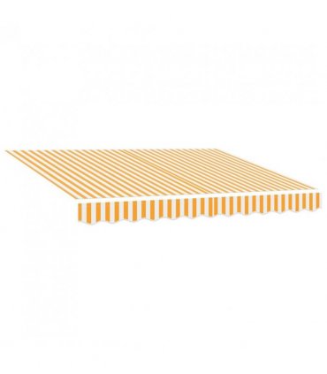 vidaXL Electric Retractable Awning Yellow and White 3.5 x 2.5 m
