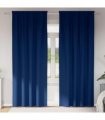 vidaXL Blackout Curtains with Rings 2 pcs Dark Blue 245 x 140 cm