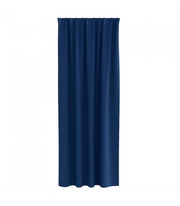vidaXL Blackout Curtains with Rings 2 pcs Dark Blue 245 x 140 cm