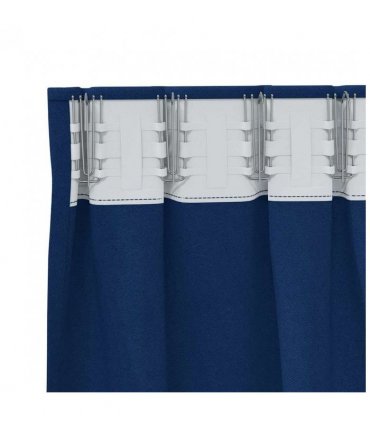 vidaXL Blackout Curtains with Rings 2 pcs Dark Blue 245 x 140 cm