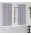 vidaXL Blackout Curtains with Rings 2 pcs Metal Grey 175 x 140 cm