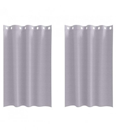 vidaXL Blackout Curtains with Rings 2 pcs Metal Grey 175 x 140 cm