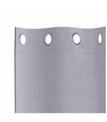 vidaXL Blackout Curtains with Rings 2 pcs Metal Grey 175 x 140 cm