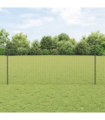 vidaXL Embedded Fence Post 5 pcs Grey 160 cm Powder-Coated Steel