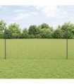 vidaXL Embedded Fence Post 5 pcs Grey 160 cm Powder-Coated Steel