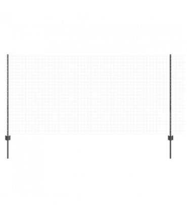 vidaXL Embedded Fence Post 5 pcs Grey 160 cm Powder-Coated Steel